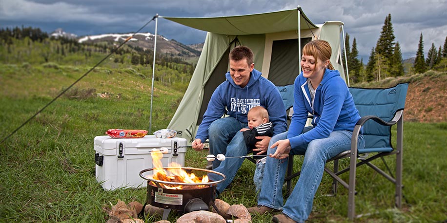 Use a propane fire pit when your campsite has fire restrictions