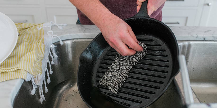 The Best Way to Clean a Cast-Iron Grill Pan