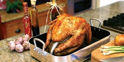 Finished Turkey on a Turkey Cannon