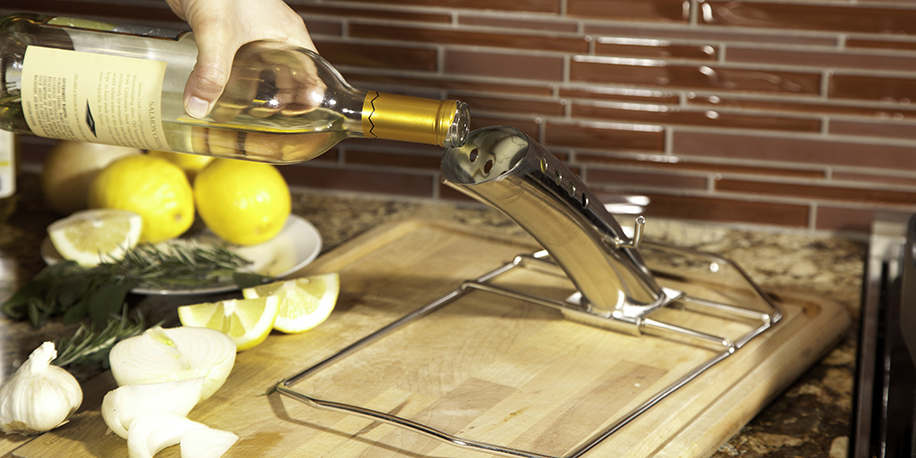 Cooking Wine in a Turkey Cannon