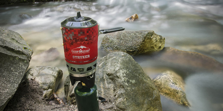 Stryker Stove near a stream