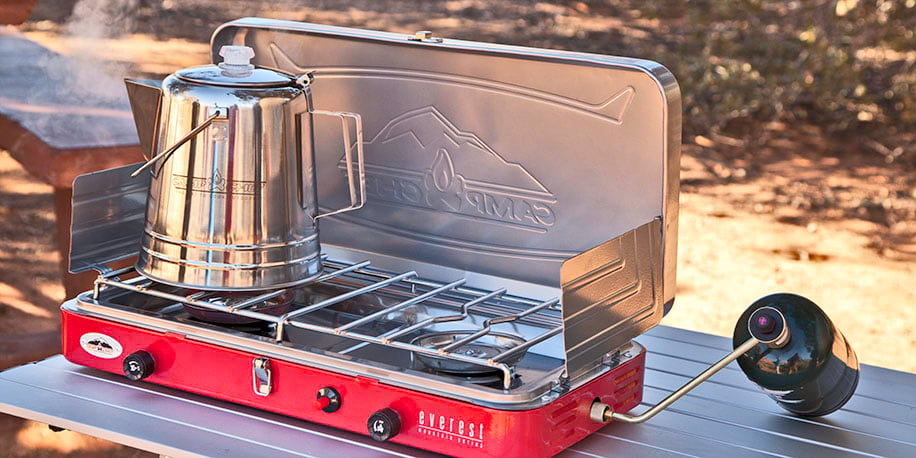 Everest Stove with Stainless Steel Coffee Pot