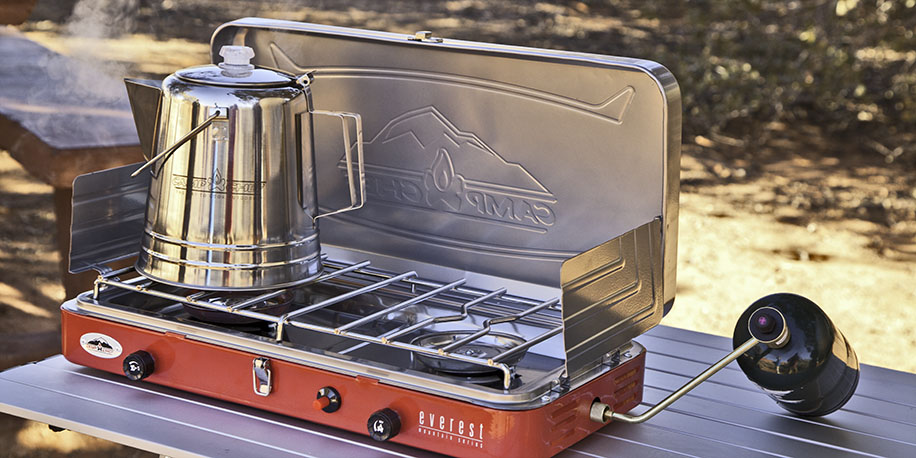 Everest Stove with Stainless Steel Coffee Pot