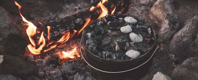 Charcoal Briquettes over dutch oven