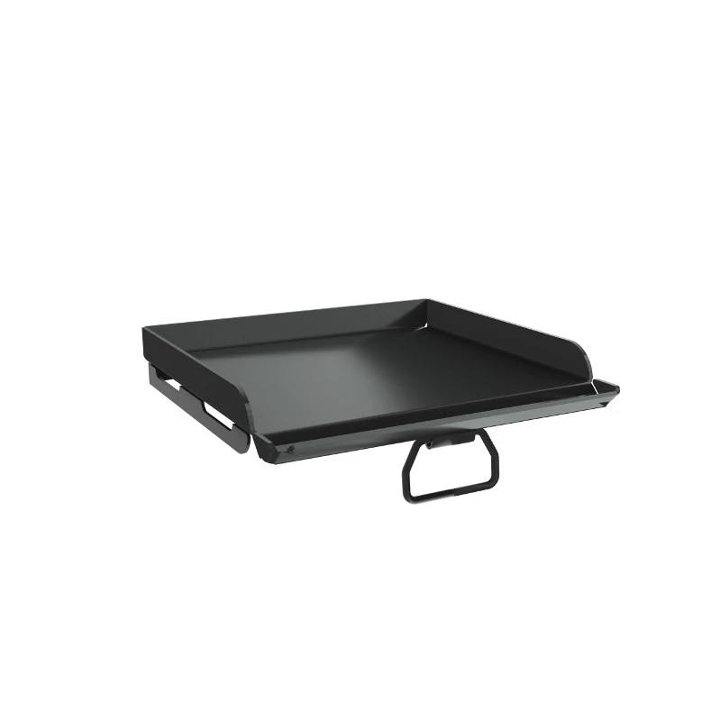 Load image into Gallery viewer, The Camp Chef Griddles 14 is a black pre-seasoned griddle pan with raised edges and side/front handles, ideal for grill or stovetop use. It works perfectly as a flat top griddle, ensuring even heat distribution.
