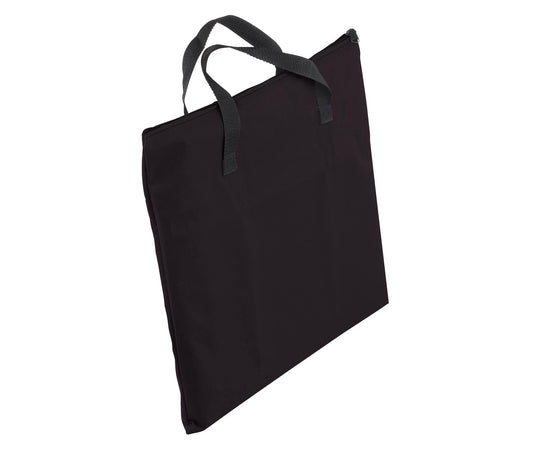 The Camp Chef Multipurpose Carry Bag is a black, square-shaped fabric bag with two short black handles and a zipper closure, ideal for storing fry griddles or a grill box. Photographed against a white background.
