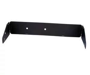 Load image into Gallery viewer, The Camp Chef Cooking System Windscreen is a black metal mounting bracket with three center holes and bent ends, designed for easy surface attachment and added flame protection for your cooking system.
