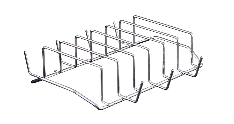Load image into Gallery viewer, The Camp Chef Rib Rack features four slots, making it ideal for evenly and efficiently cooking ribs in your smoker.
