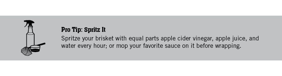 Pro Tip Spritzing the brisket Pro Tip Spritzing the brisket