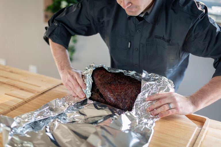 wrapping brisket