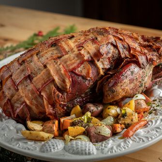 Swan with Roasted Root Vegetables