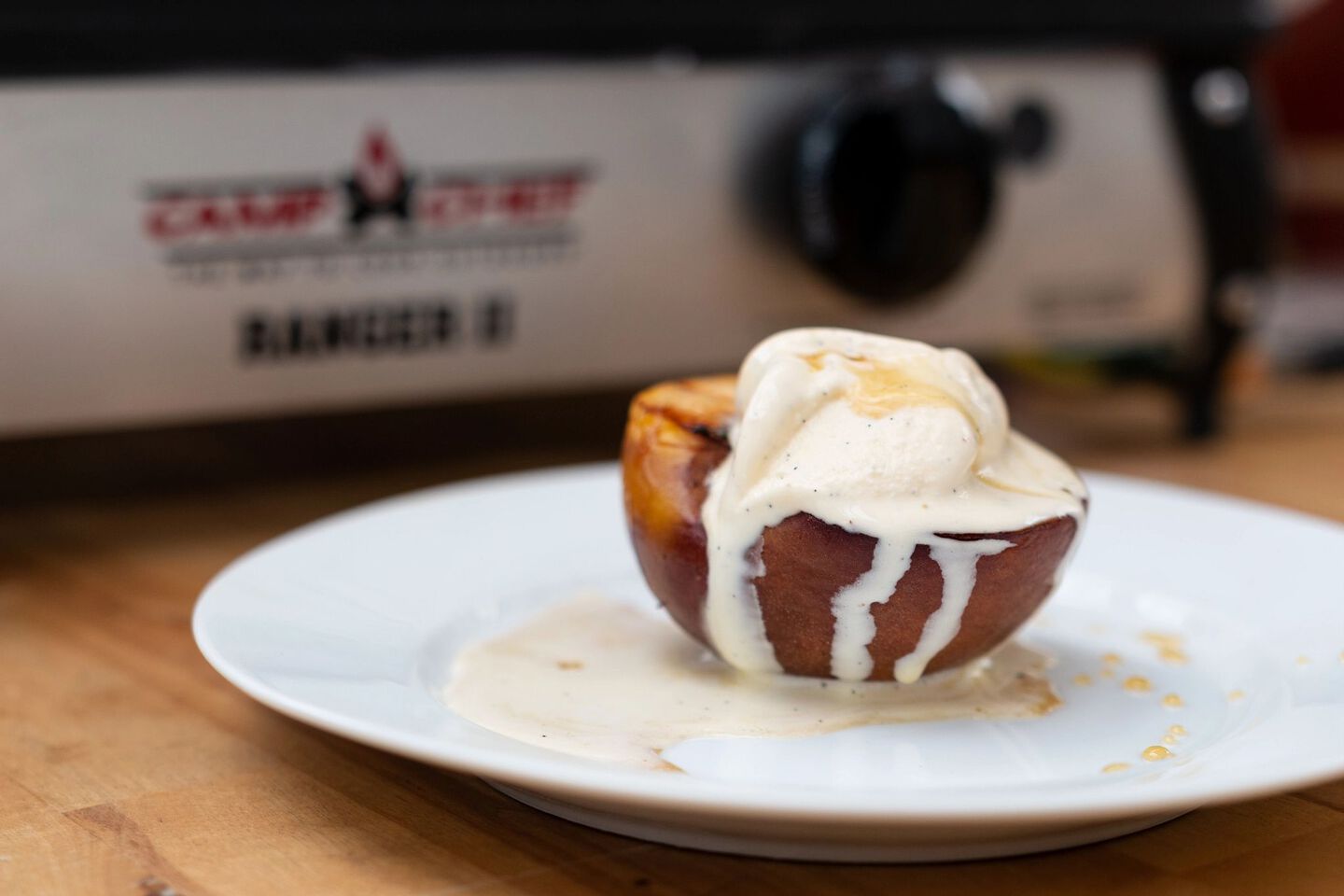 Grilled peaches