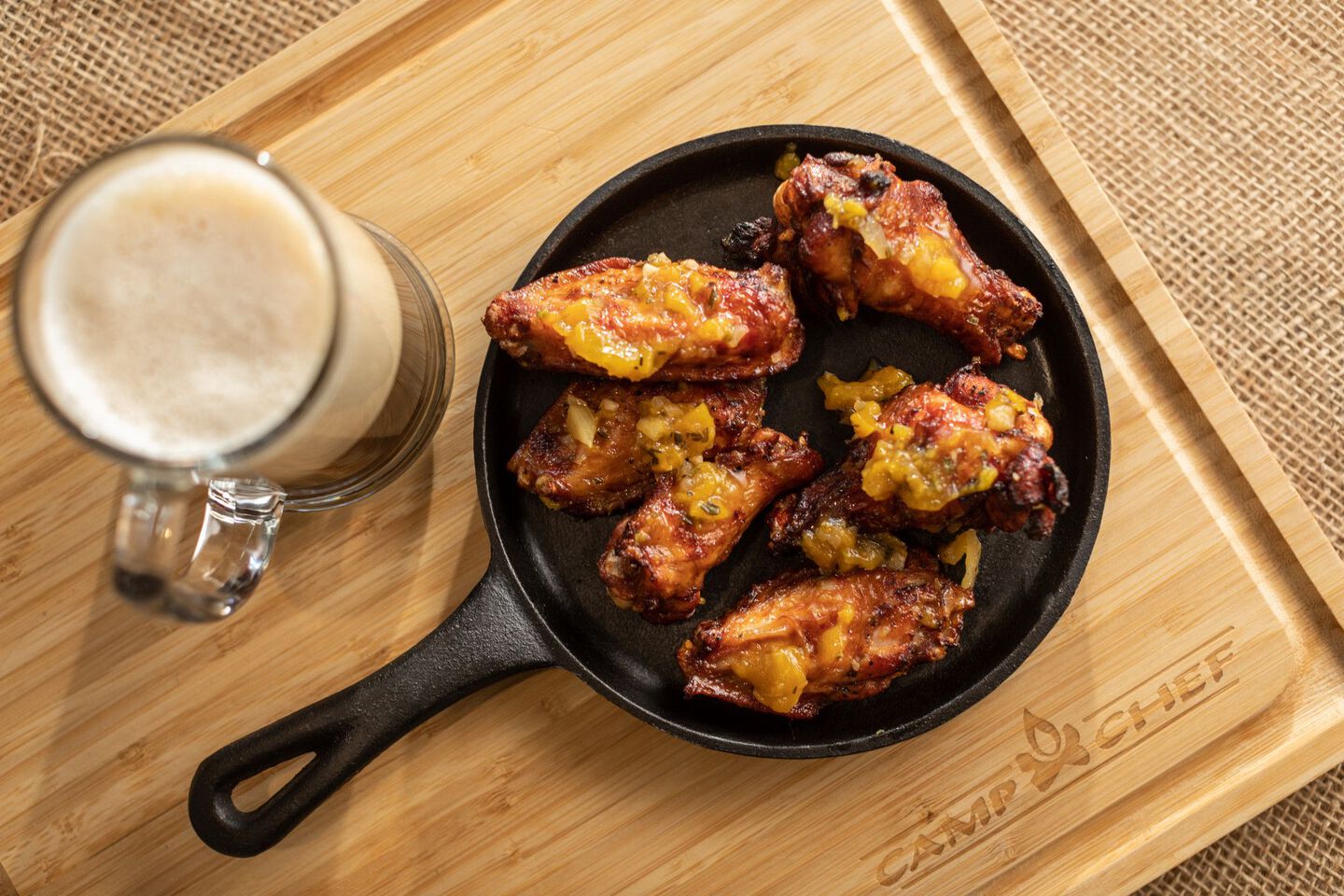 peach habanero wings