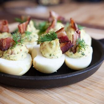 Dill Bacon Smoked Deviled Eggs Dill Bacon Smoked Deviled Eggs