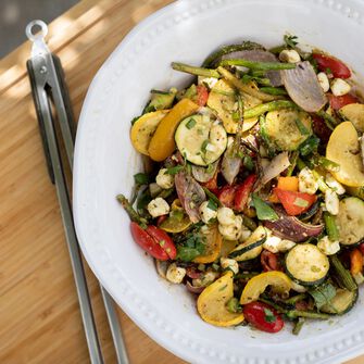 Grilled Pesto Vegetables