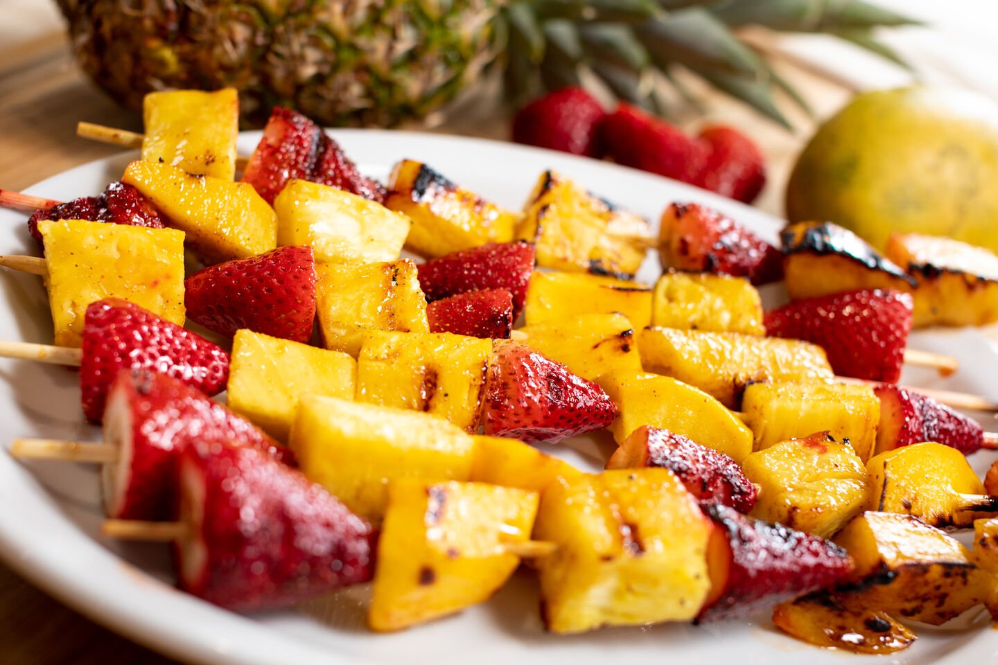 Grilled Fruit Kabobs grilled fruit kabobs