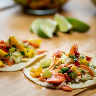 Salmon Tacos with Mango Salsa Salmon Tacos with Mango Salsa