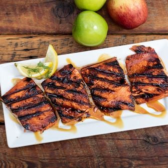 Grilled Salmon with Apple Syrup Grilled Salmon with Apple Syrup