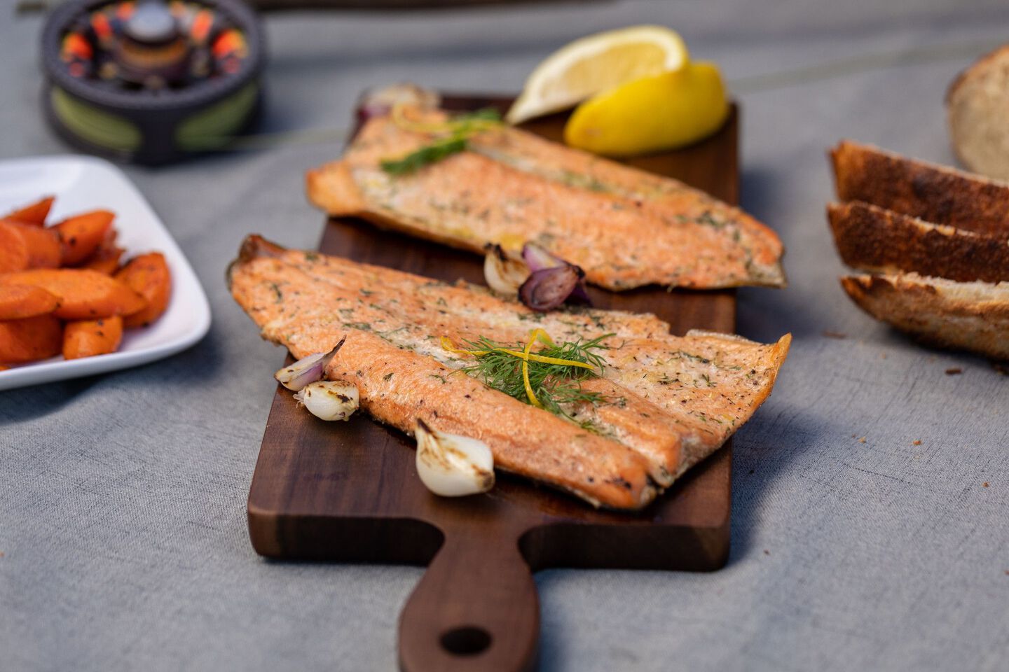 Grilled Fresh Lake Trout Fillets grilled trout