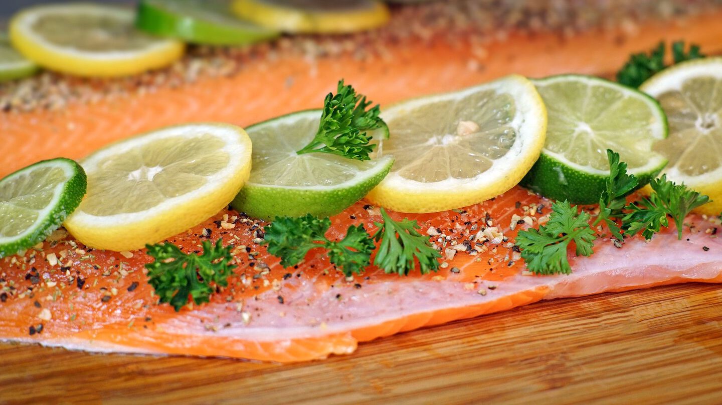 Smoked Salmon smoked salmon with mango salsa