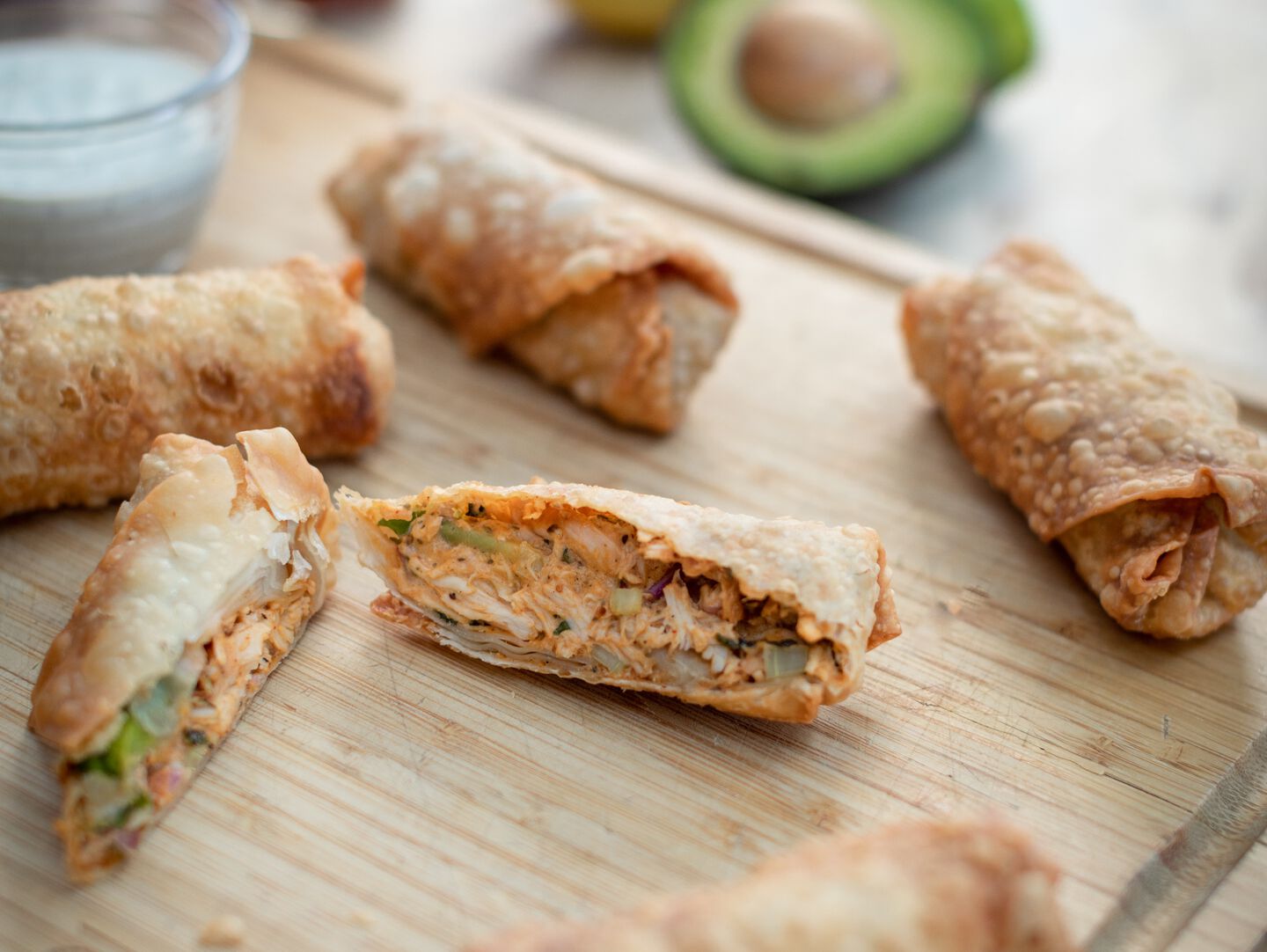 SMOKED BUFFALO CHICKEN EGGROLLS