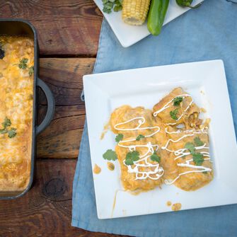Green Chili Chicken Enchiladas