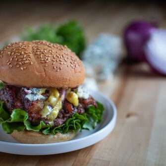 Wagyu Bacon Bleu Smash Burger