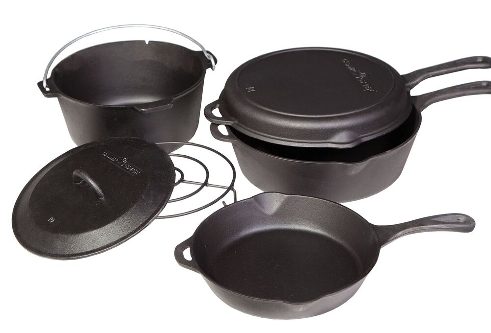 Camp Chef 6pc Cast Iron Set - Black