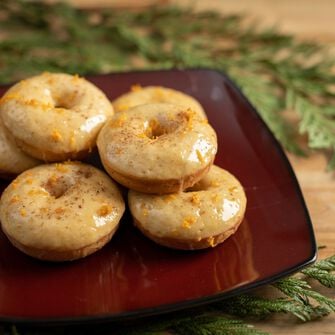 Orange Glazed Eggnog Donuts Orange Glazed Eggnog Donuts