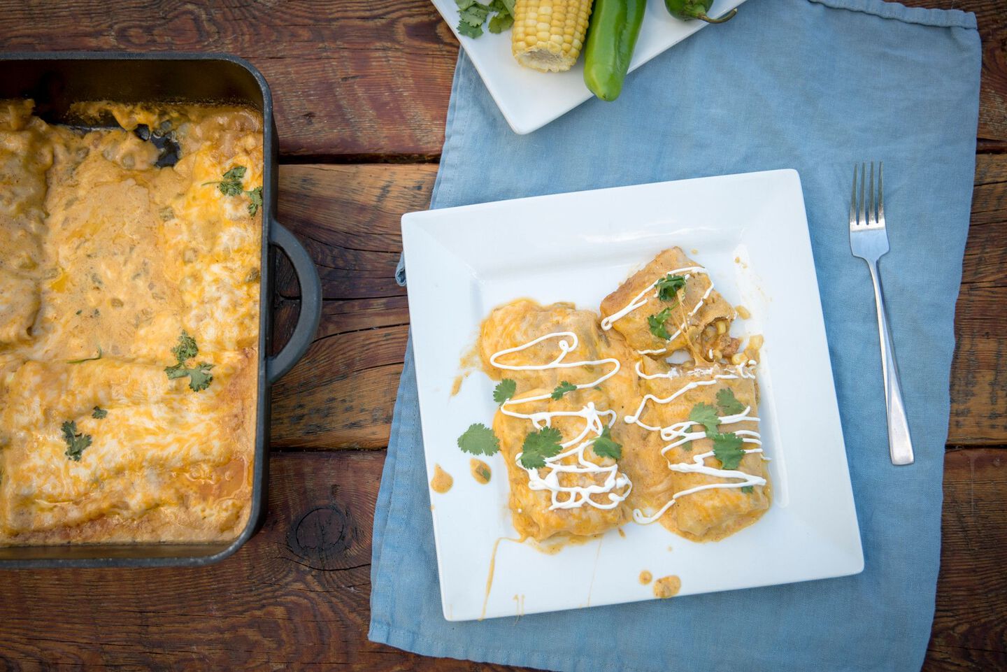 Green Chili Chicken Enchiladas
