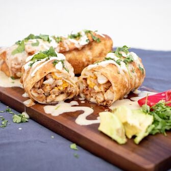 Smothered Chicken Chimichangas Smothered Chicken Chimichangas