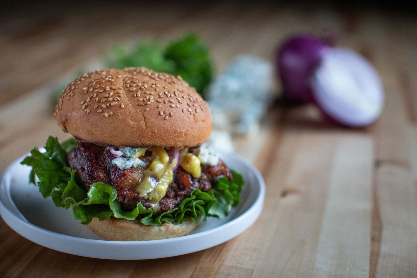 Wagyu Bacon Bleu Smash Burger