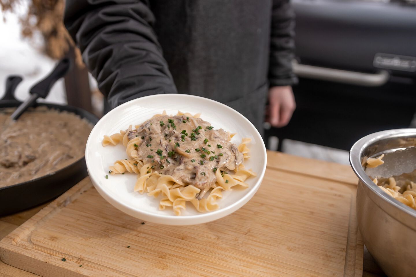 smoked beef stroganoff