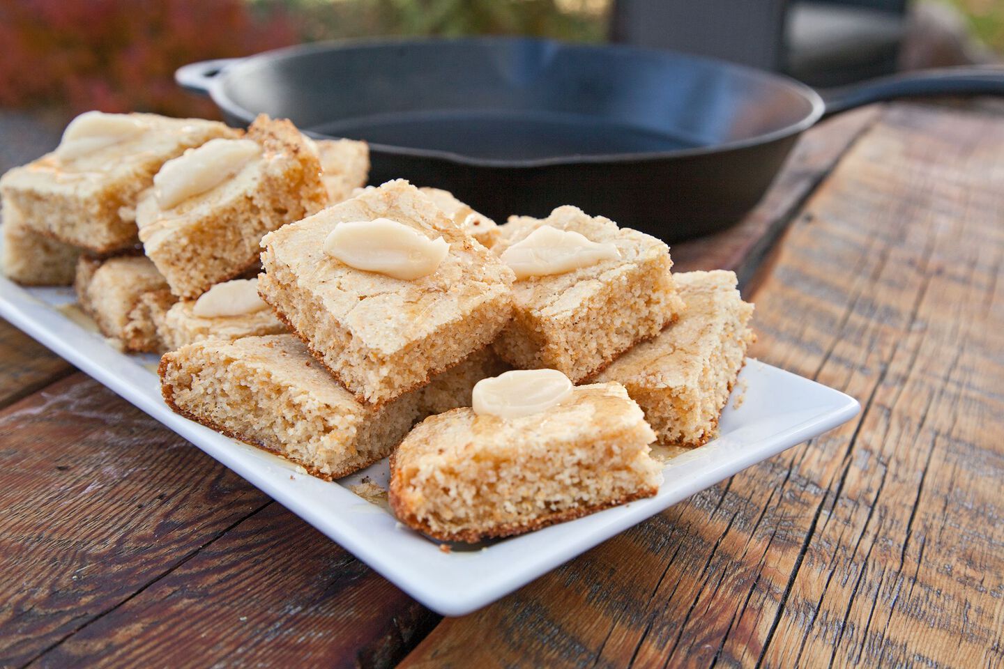 cornbread on a plate