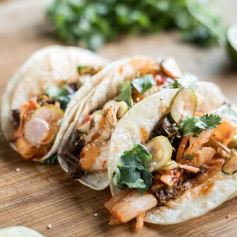 Korean-style Kogi Tacos with Gochujang Aioli