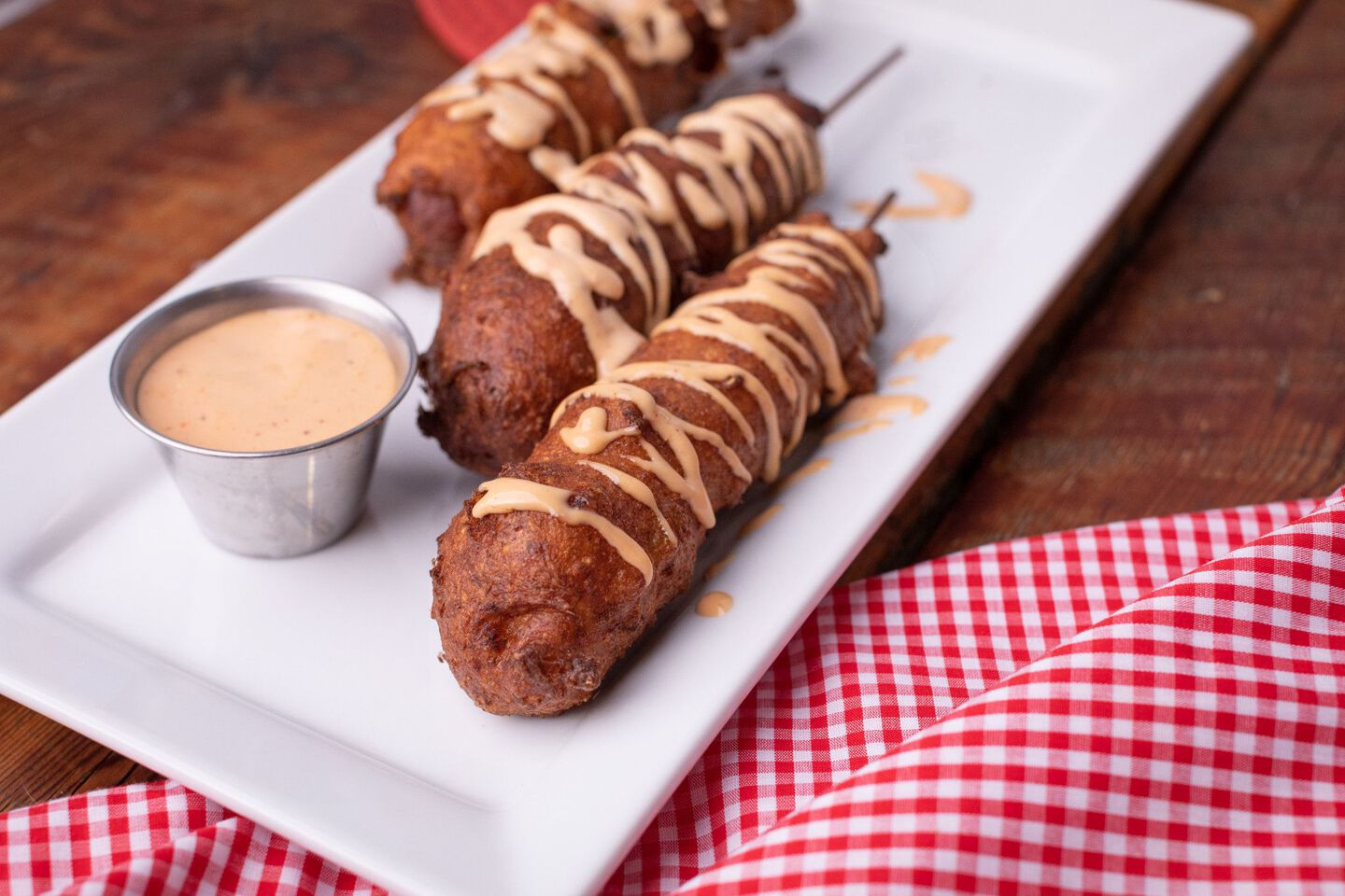Bacon, Cheddar and Jalapeño Corn Dogs