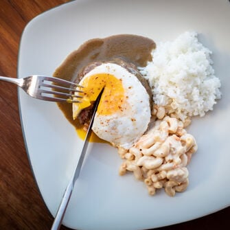 Loco Moco with Deer Meat Loco Moco with Deer Meat