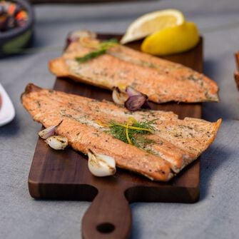 Grilled Fresh Lake Trout Fillets Grilled Fresh Lake Trout Fillets