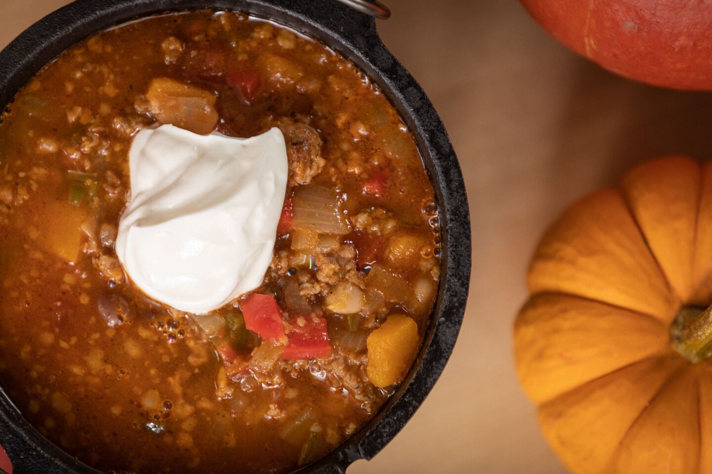 sausage and pumpkin chili