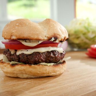 Red, White, and Blue Burger
