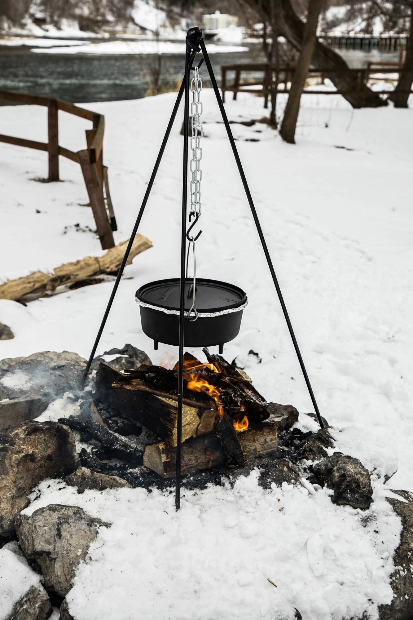 Camp tripod cooking clearance