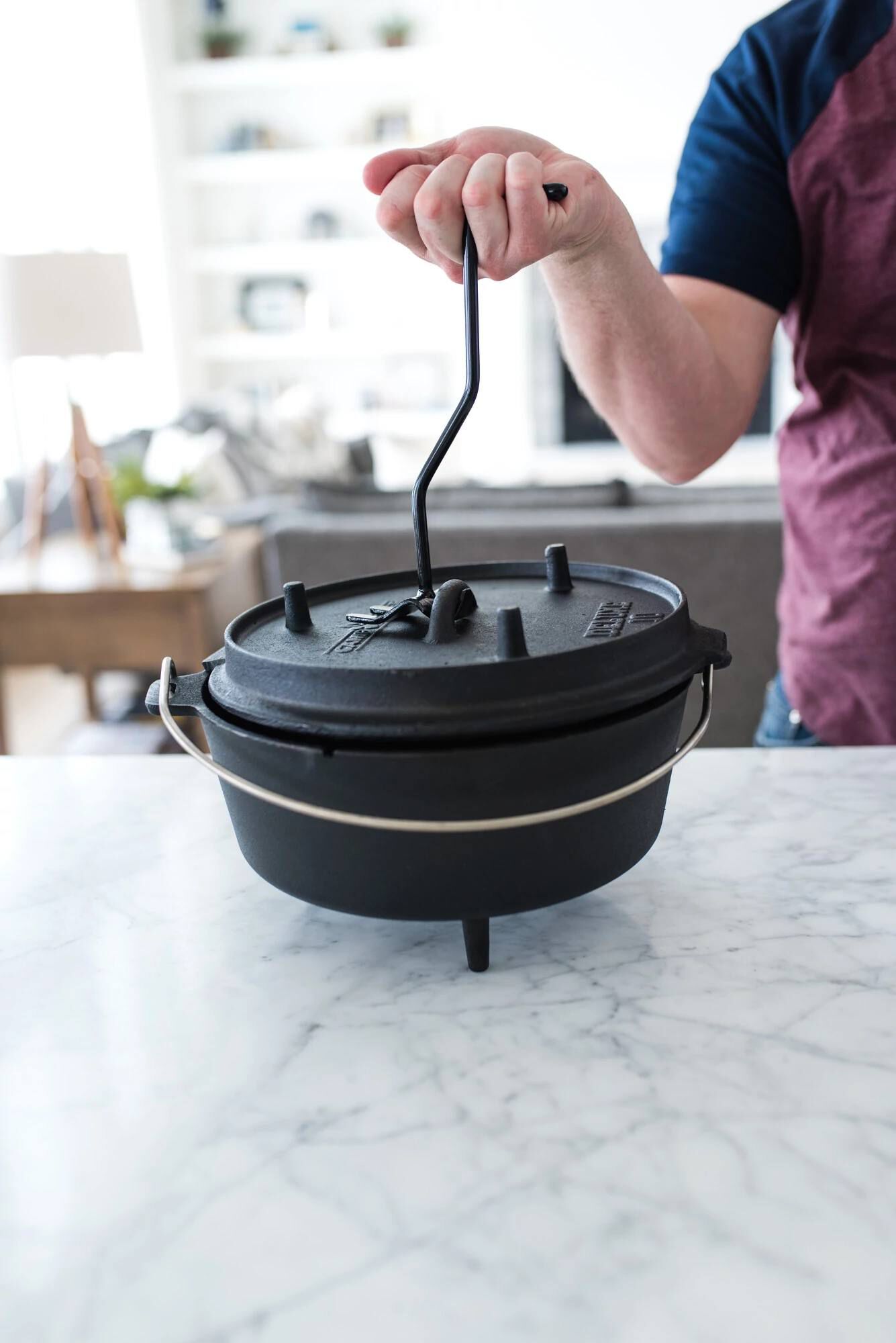 Large dutch oven cast sale iron