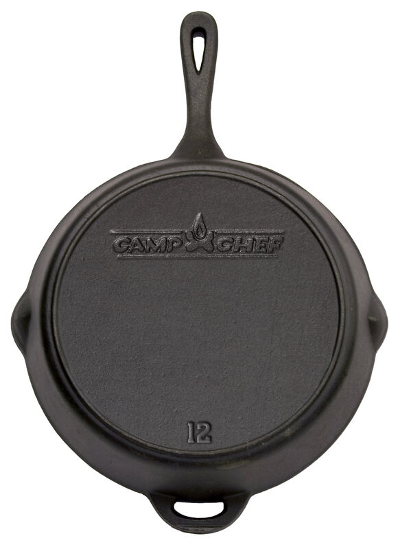 Pre-Seasoned Cast Iron Skillet- 12 inch for Home, Camping, Indoo