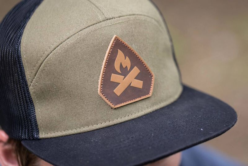 Leather Arrowhead Patch Hat