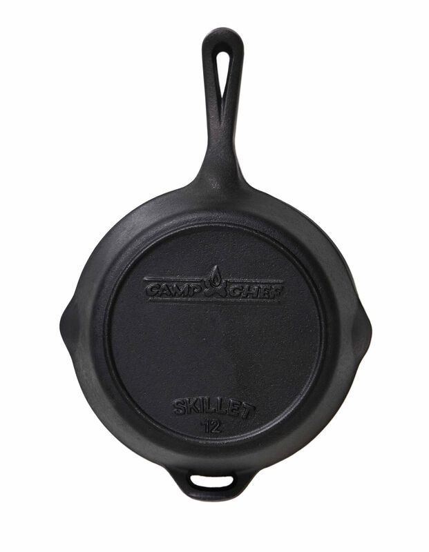 12&quot; Seasoned Cast Iron Skillet with Ribs