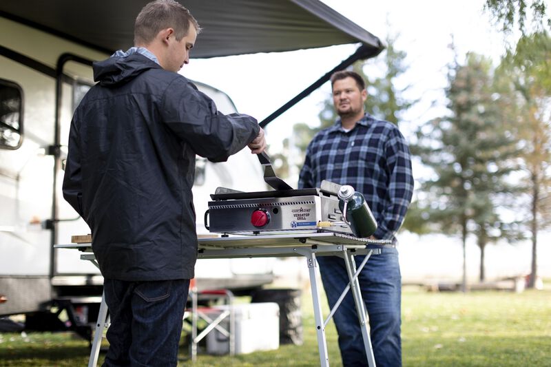 Camp Chef VersaTop 2X Two Burner Portable Flat Top Propane Gas Grill -  FTG400 : BBQGuys