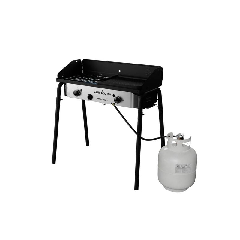 Camp Chef Expedition 2 Stove with Bonus Cast Iron Griddle
