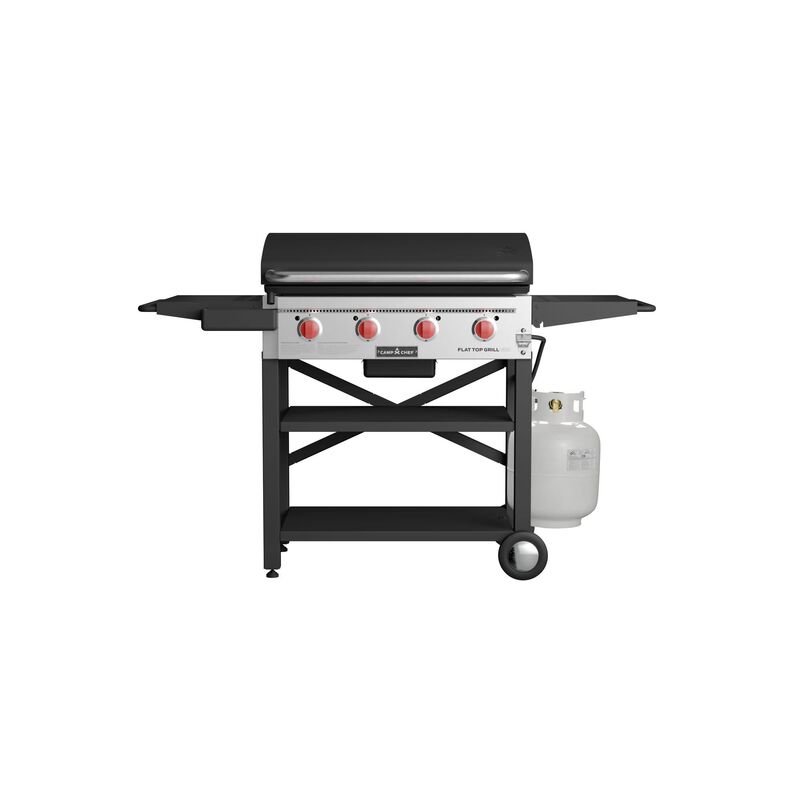VEVOR 36 Outdoor Flat Top Gas Griddle Grill Propane BBQ Grill w/ Lid  4-Burner