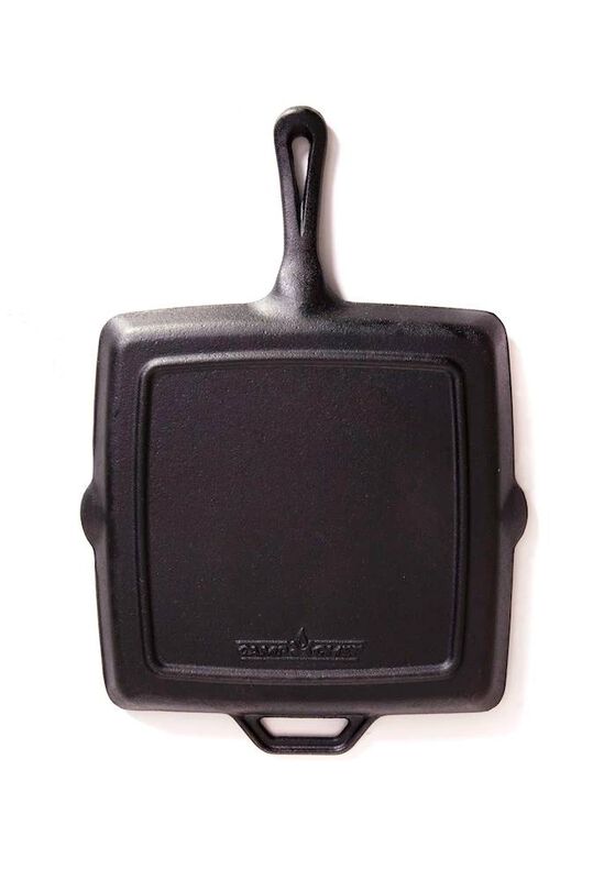 Ribbed Square Cast Iron Skillet - 11”