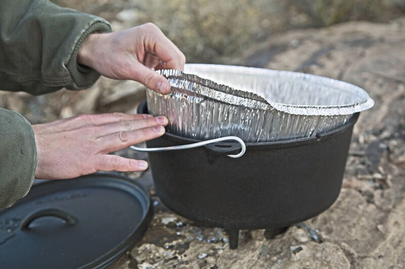 Lodge 12 in. Aluminum Foil Camp Dutch Oven Liners (12-Pack) A12F12 - The  Home Depot
